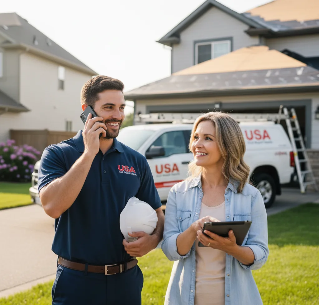 USA Roof Repair Experts customer support in Hominy